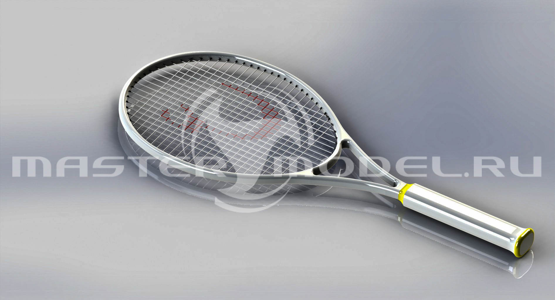 3D модель ракетки для большого тенниса SolidWorks